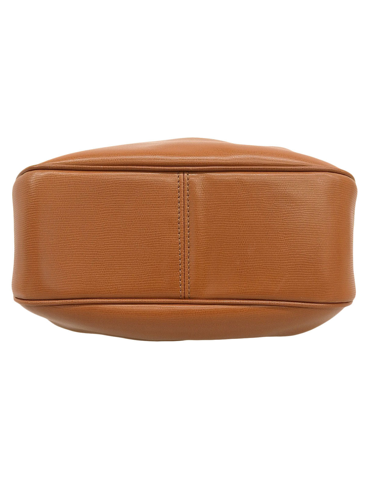 ロゴチャーム巾着ショルダーバッグ ブラウン