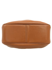 ロゴチャーム巾着ショルダーバッグ ブラウン