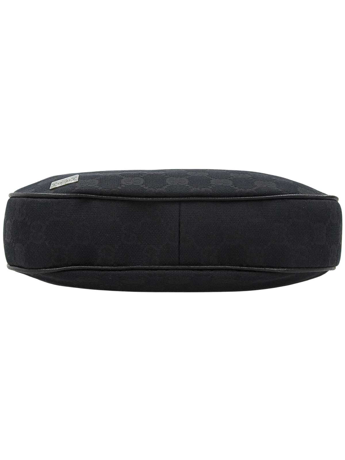 Canvas GG Pattern One-Shoulder Bag in Black
