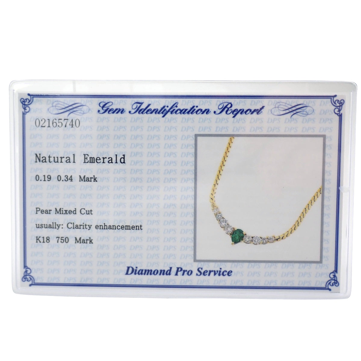 18K Emerald and Diamond Gold Necklace