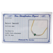 18K Emerald and Diamond Gold Necklace