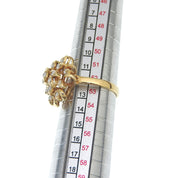 18K钻石花卉戒指 #52 黄金