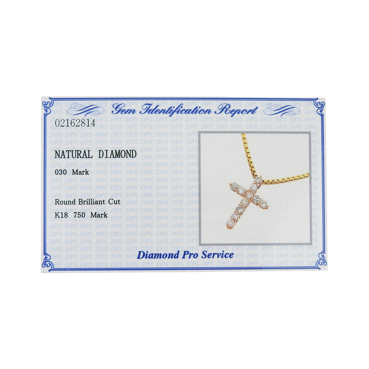 18K Diamond Cross Necklace Gold/Pink Gold