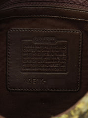 Felt and Leather Combination Handbag Green/Black