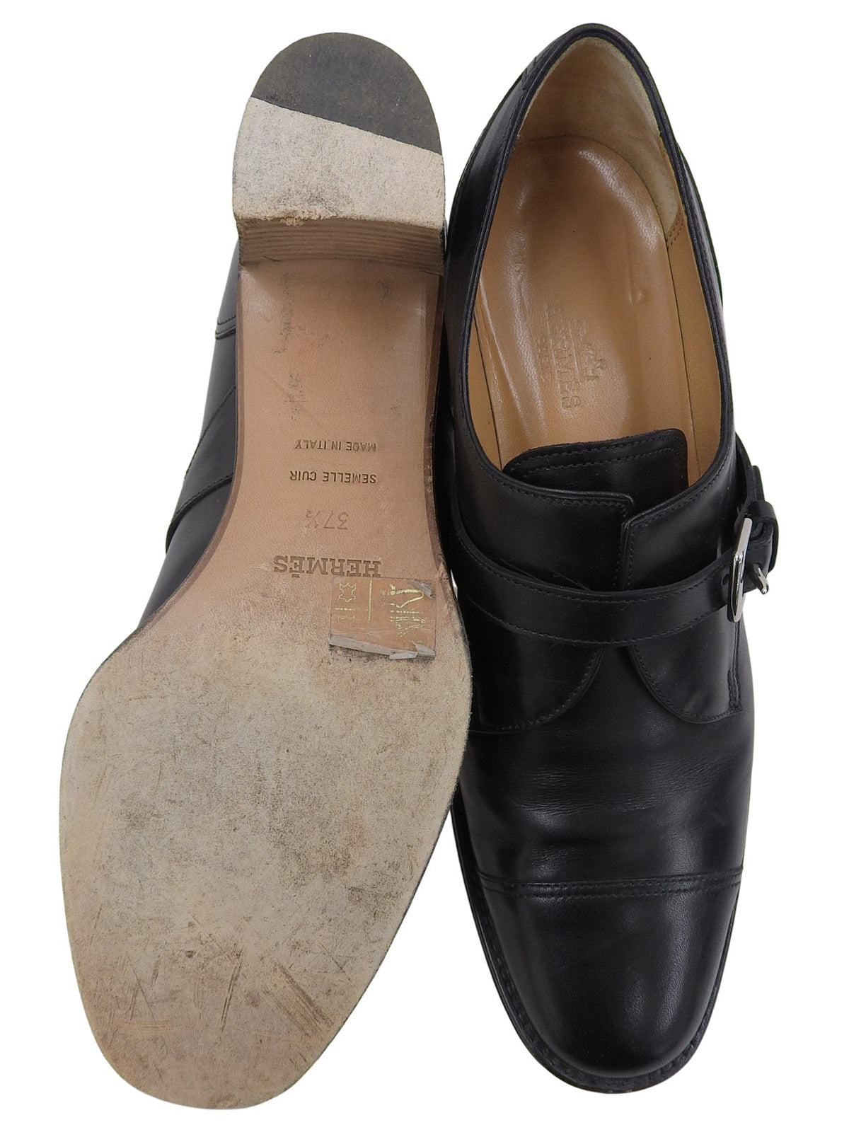 Single Monk Strap Pumps in Black