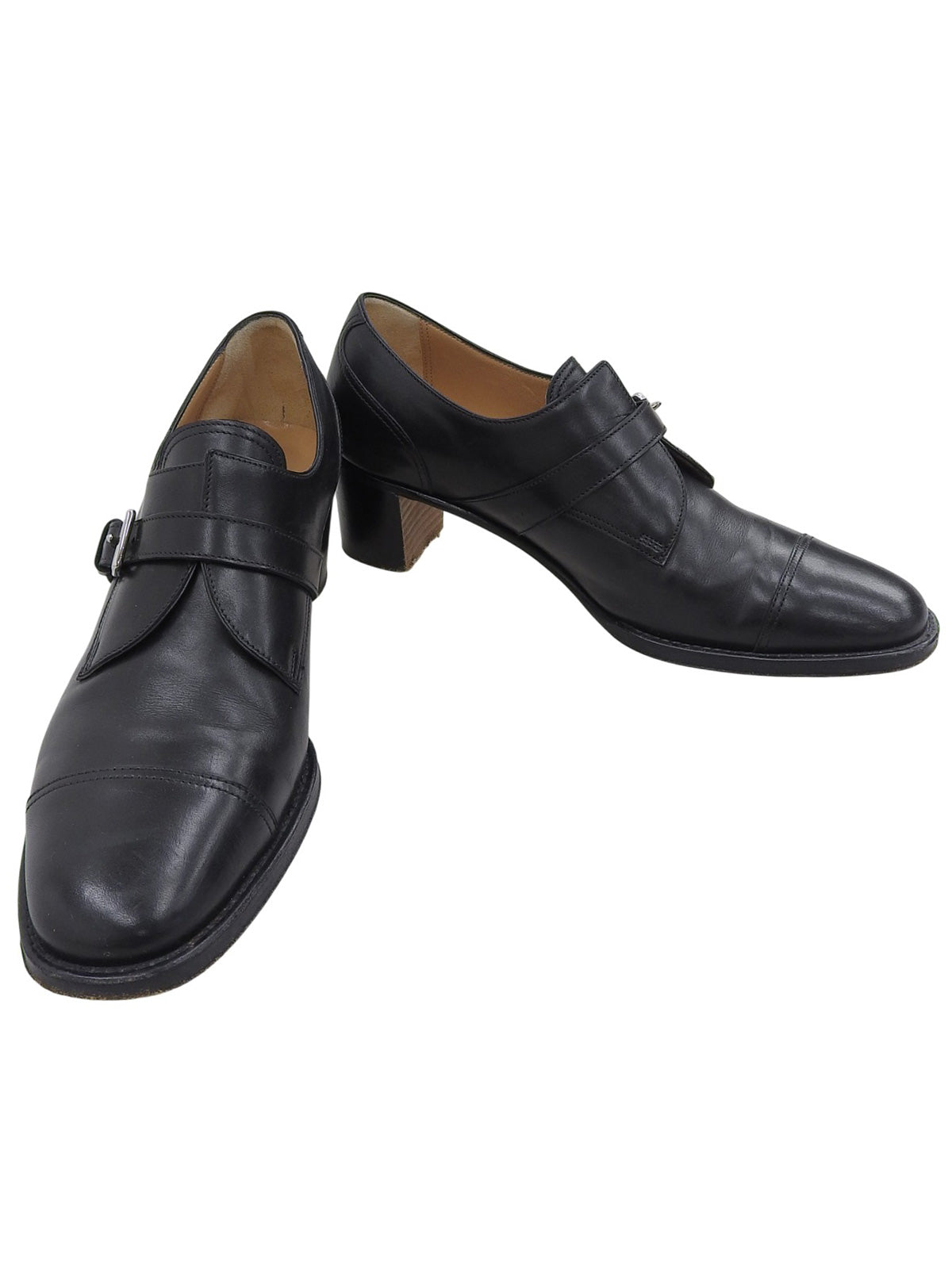 Single Monk Strap Pumps in Black
