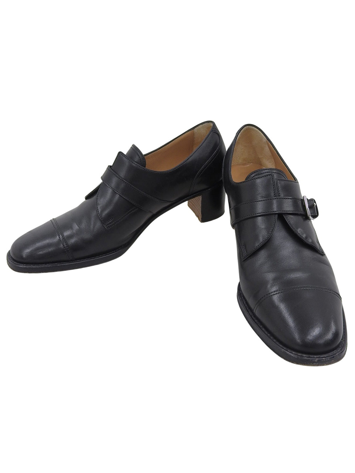 Single Monk Strap Pumps in Black