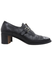 Single Monk Strap Pumps in Black