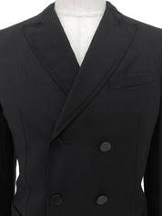 ウールダブルブレストジャケット ブラック
