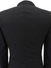 ウールダブルブレストジャケット ブラック