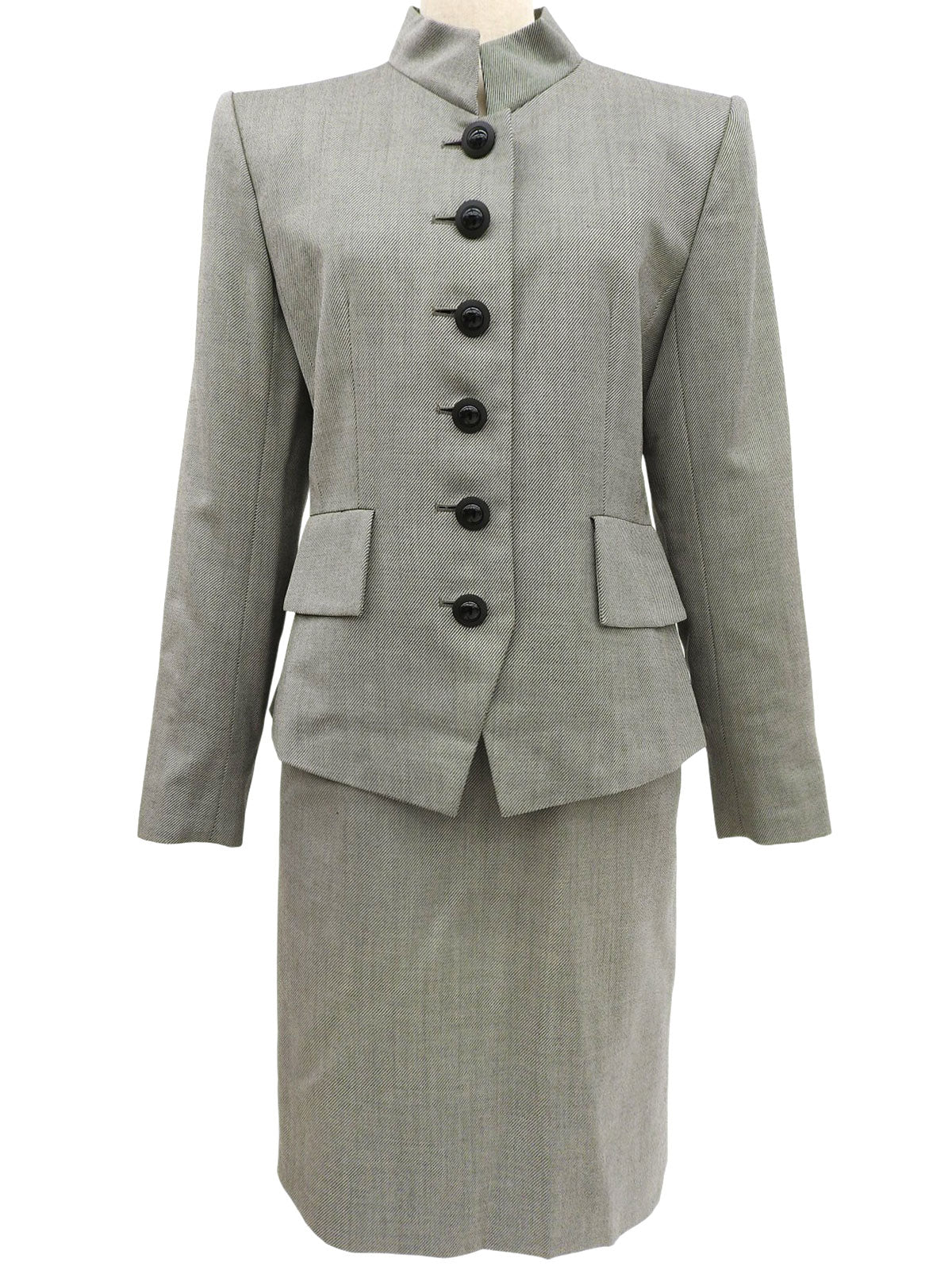 スタンドカラーセットアップ グレー