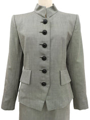 スタンドカラーセットアップ グレー