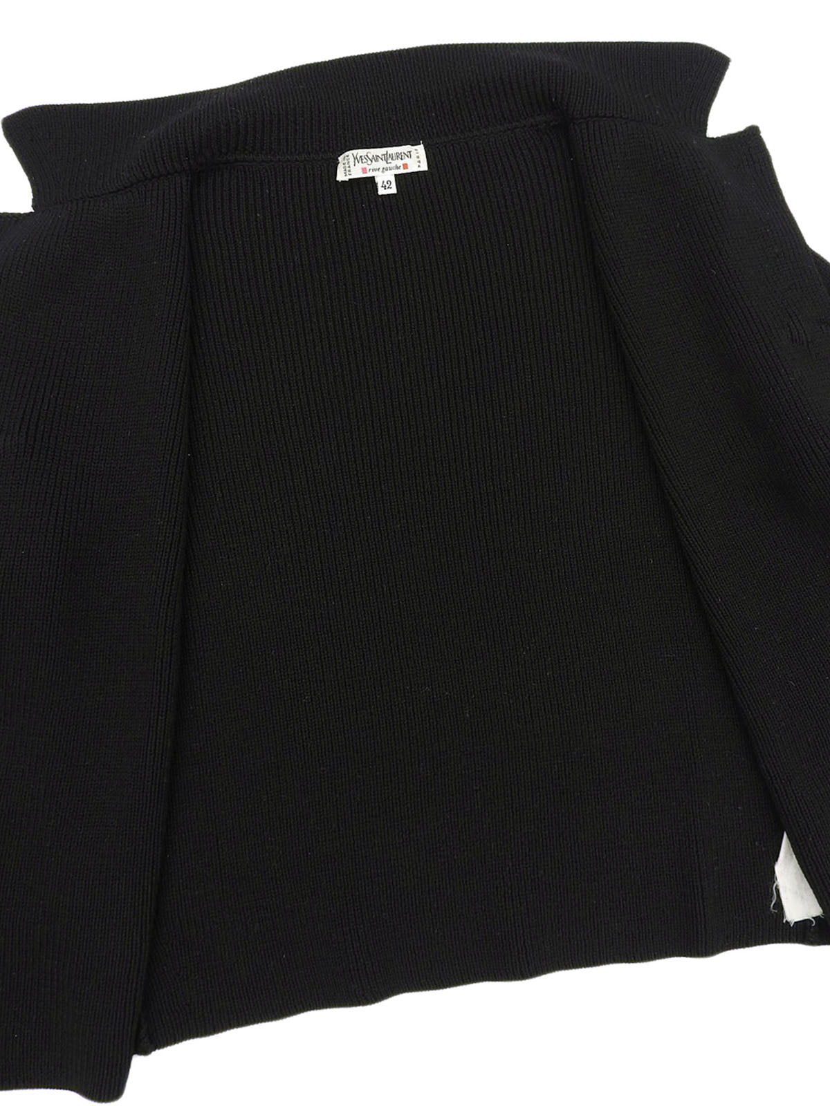 チャイナボタンニットカーディガン ブラック