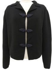 チャイナボタンニットカーディガン ブラック