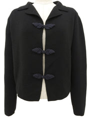 チャイナボタンニットカーディガン ブラック