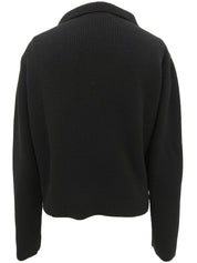 チャイナボタンニットカーディガン ブラック