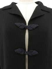 チャイナボタンニットカーディガン ブラック