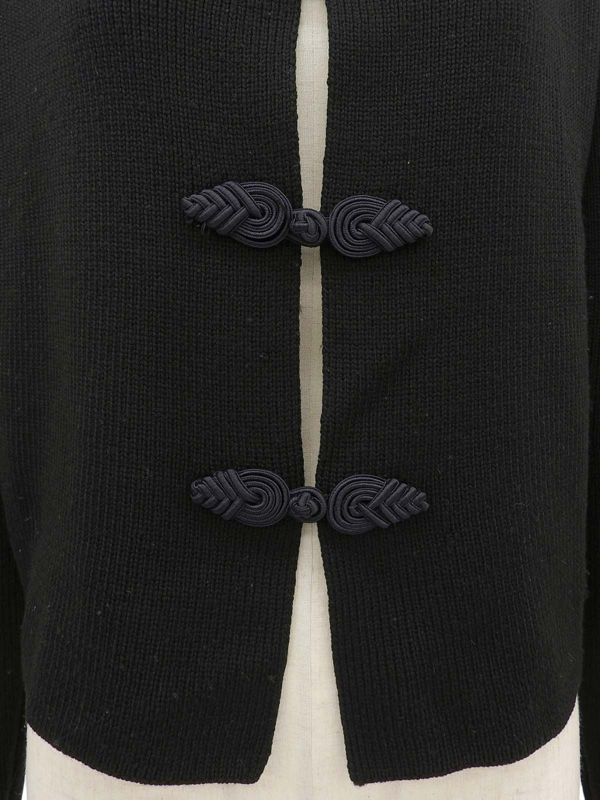 チャイナボタンニットカーディガン ブラック