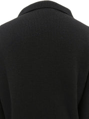 チャイナボタンニットカーディガン ブラック