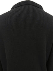 チャイナボタンニットカーディガン ブラック