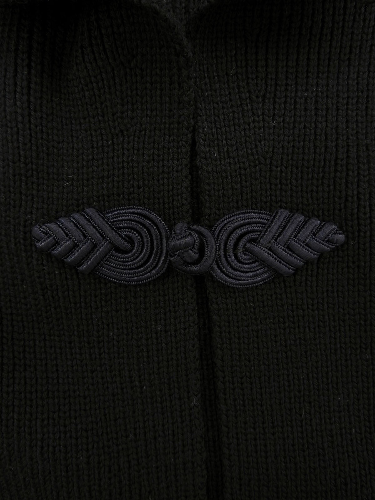 チャイナボタンニットカーディガン ブラック