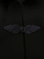 チャイナボタンニットカーディガン ブラック