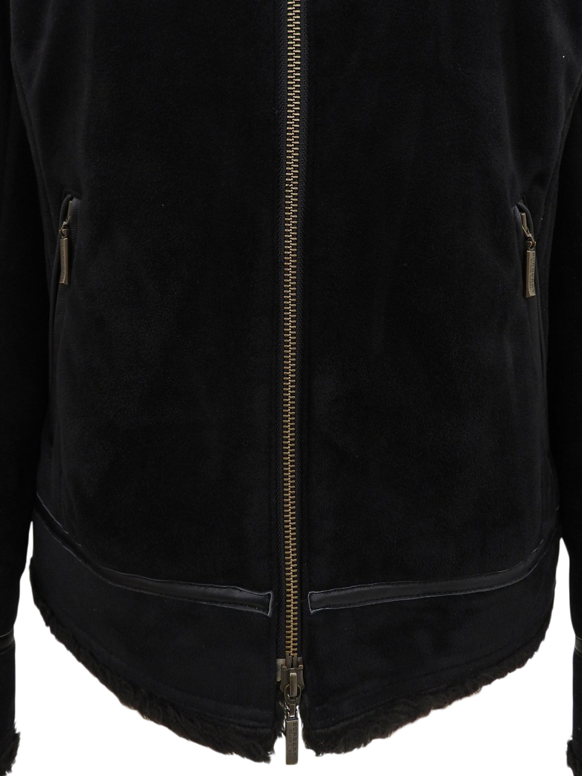 Boa logo embroidered Nova check lining zip-up jacket in black