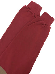 バイカラーロゴ刺繍長袖スウェット ブラウン/ボルドー