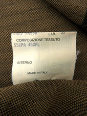 Striped Pattern Logo Button Shirt Brown/Black