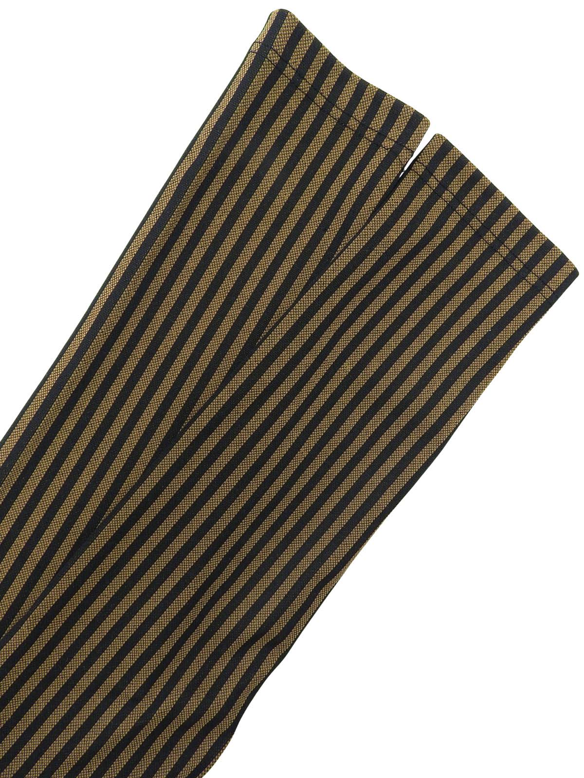 Striped Pattern Logo Button Shirt Brown/Black