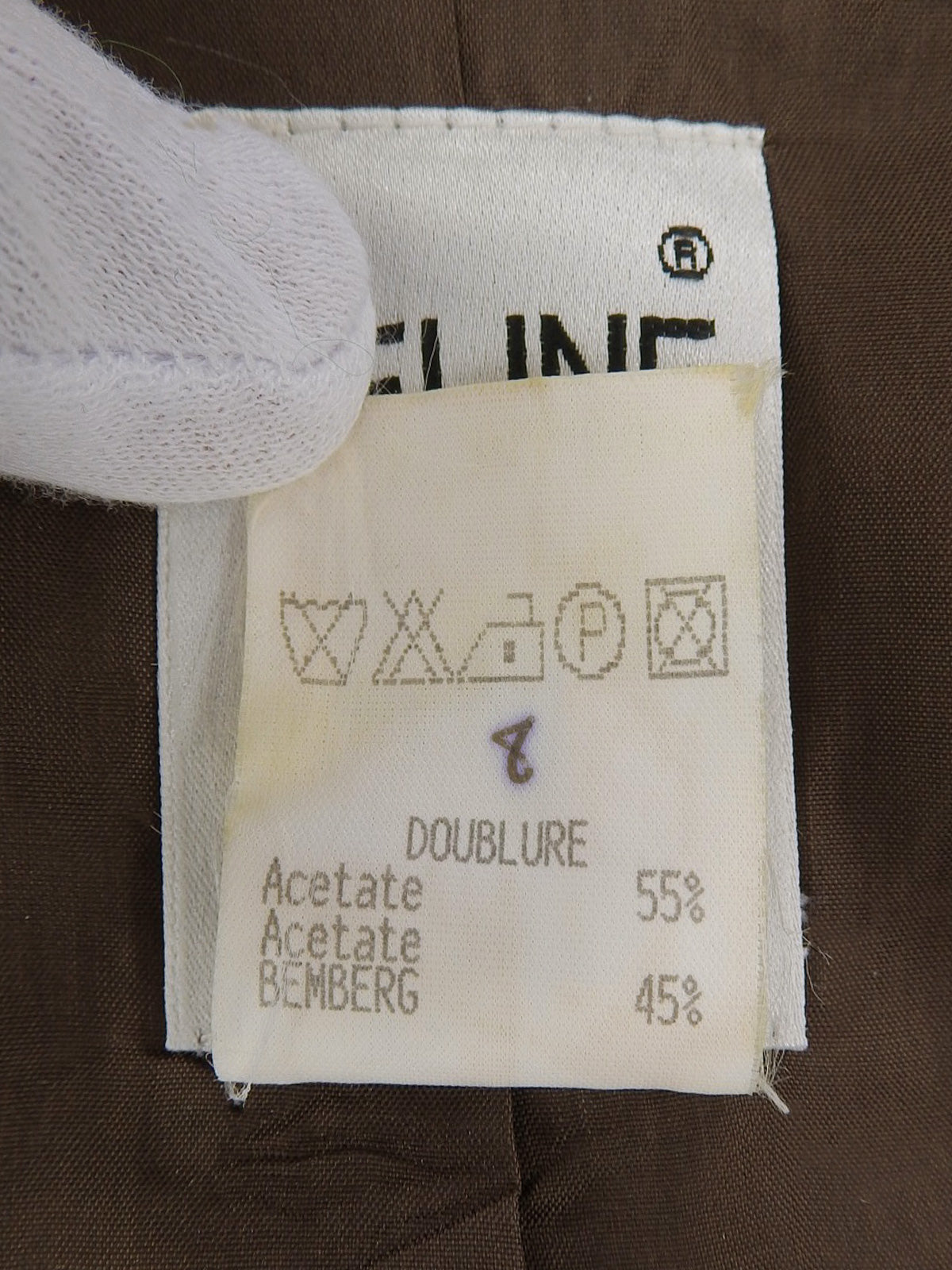 グレンチェックパターンロゴボタンセットアップ ブラウン