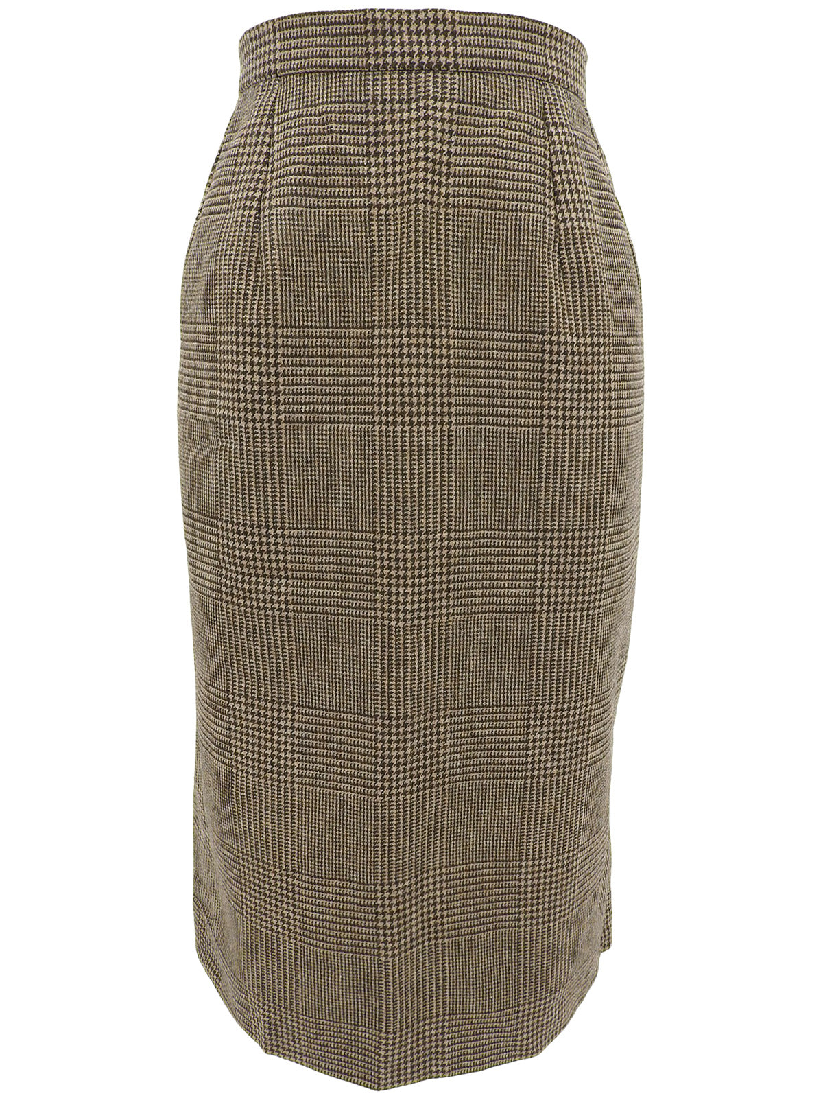 グレンチェックパターンロゴボタンセットアップ ブラウン