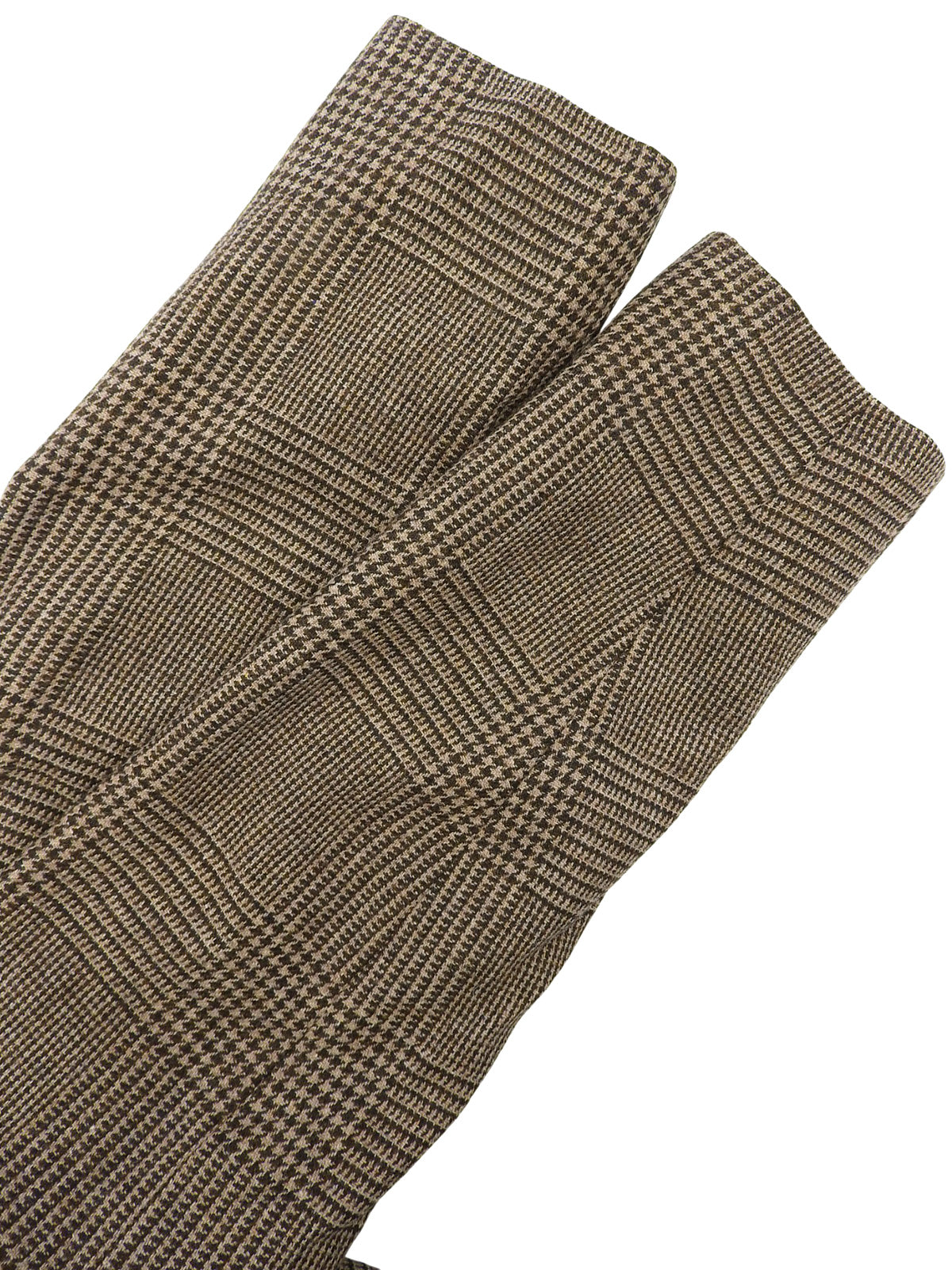 グレンチェックパターンロゴボタンセットアップ ブラウン