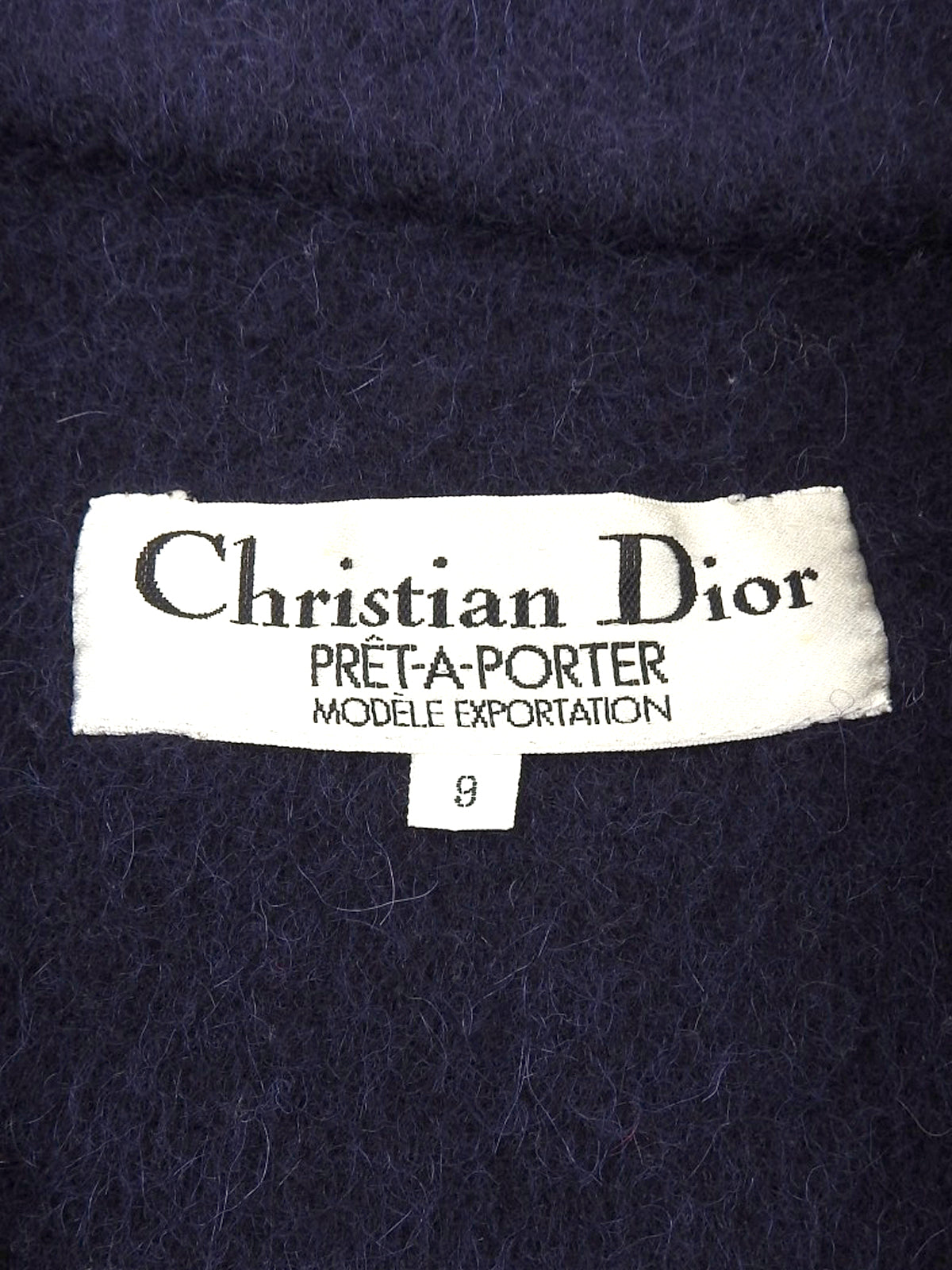 Navy wool raglan sleeve coat