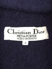 Navy wool raglan sleeve coat