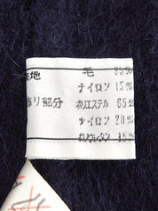 ウールラグランスリーブコート ネイビー