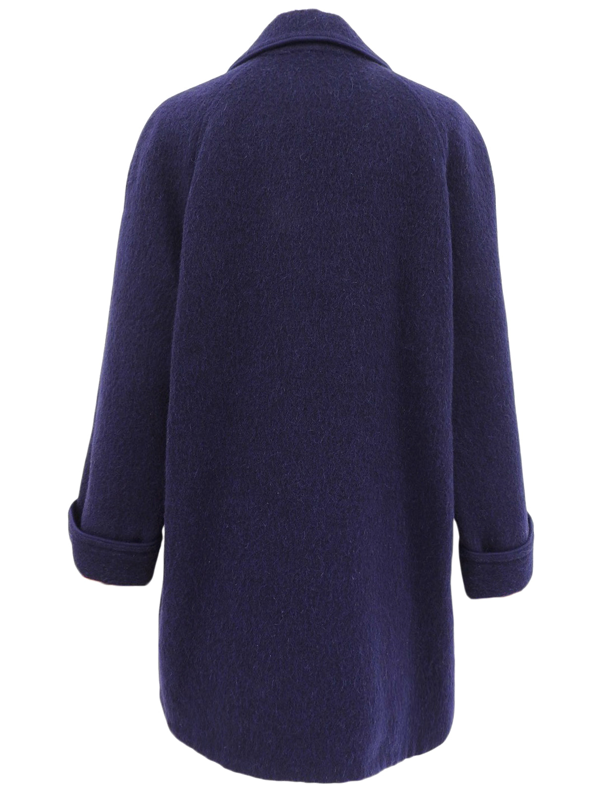 ウールラグランスリーブコート ネイビー