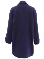 ウールラグランスリーブコート ネイビー