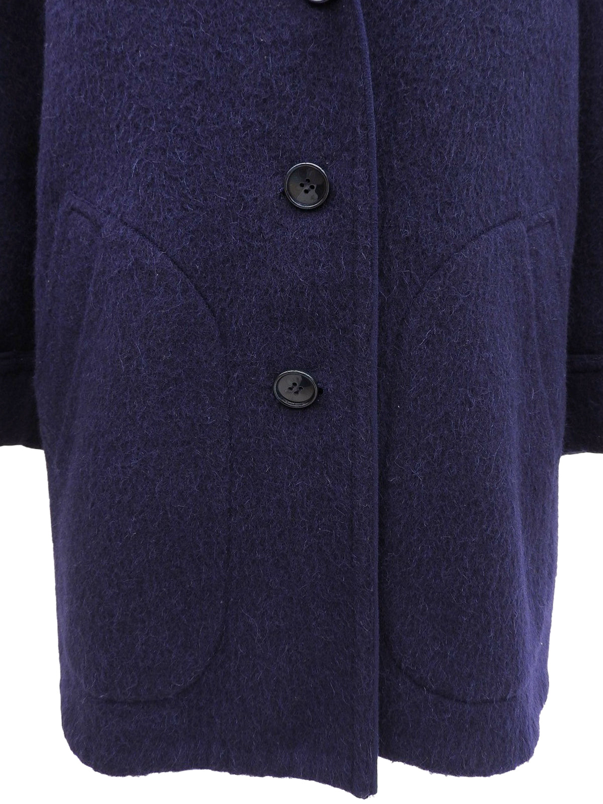 ウールラグランスリーブコート ネイビー