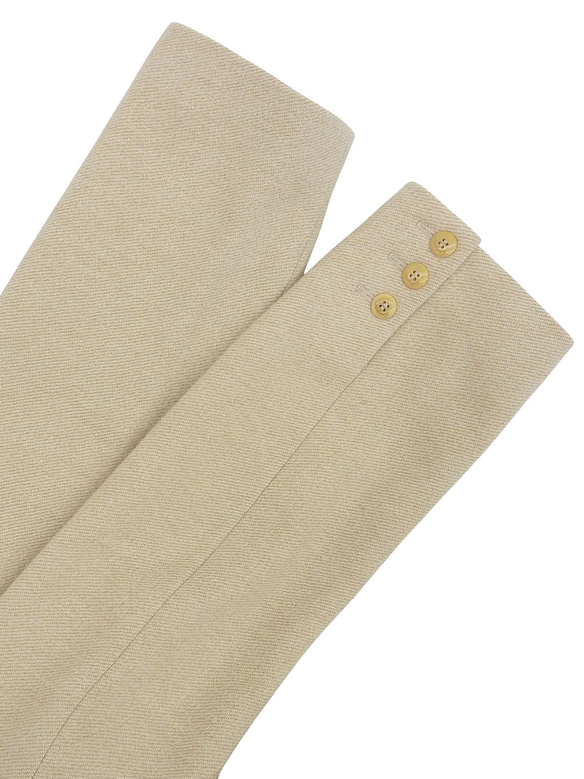 Beige wool logo button long coat