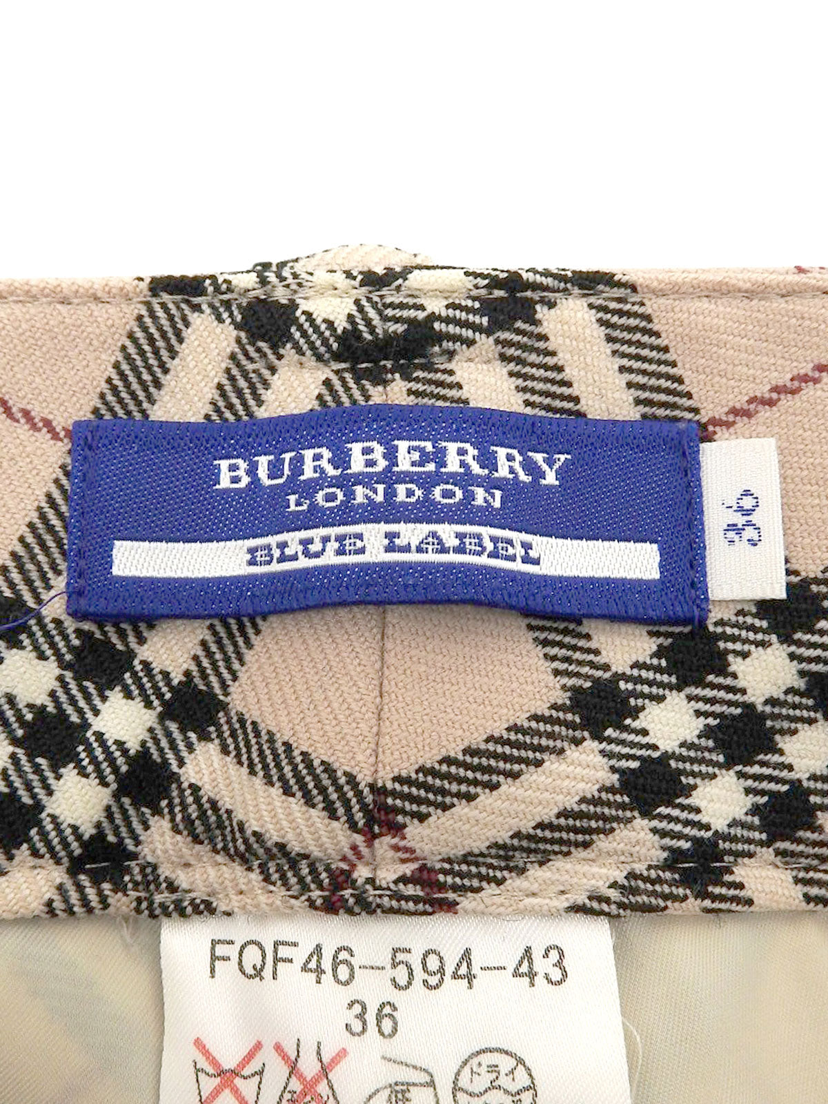 Nova Check Pattern Pants in Beige