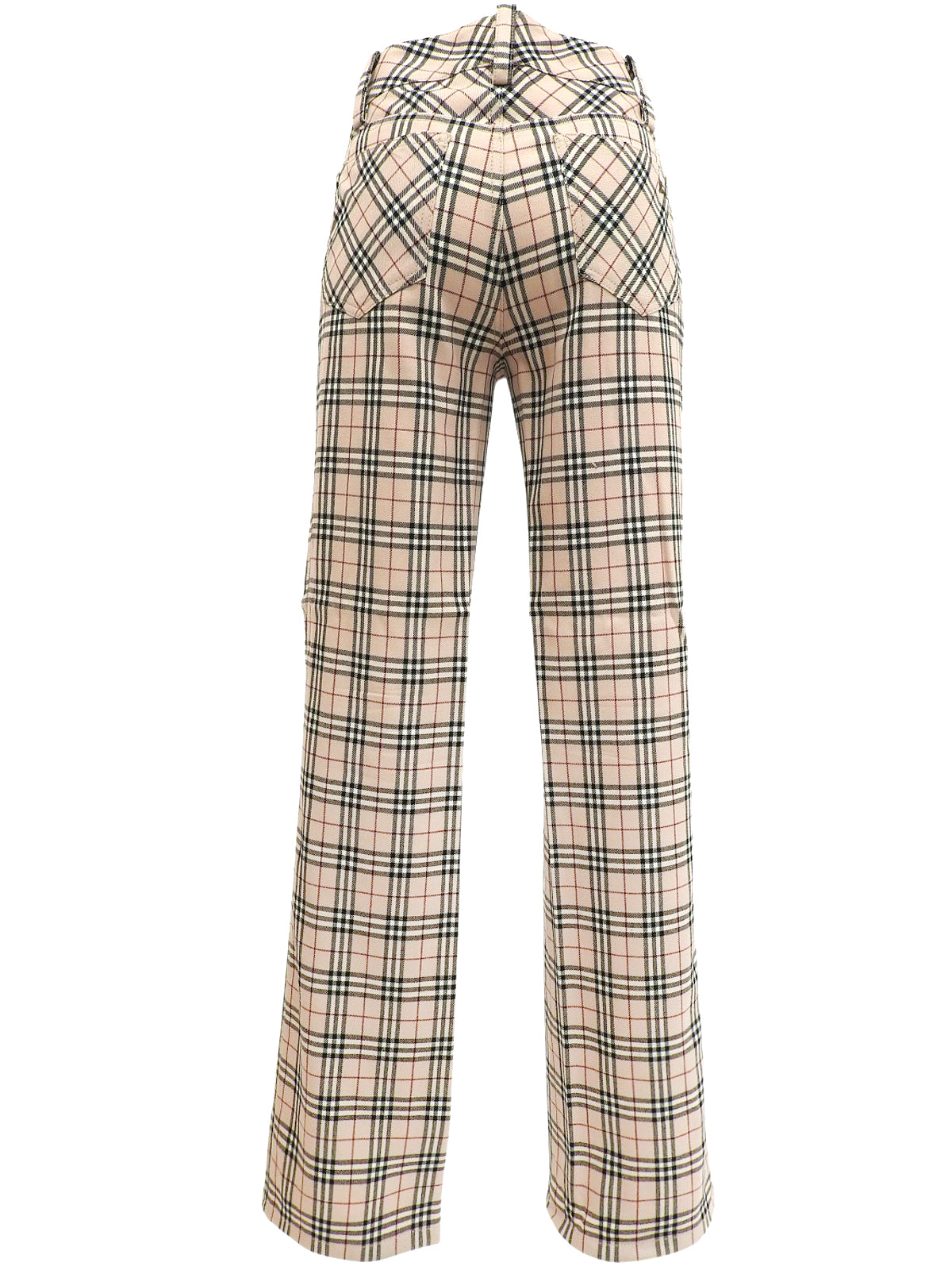 Nova Check Pattern Pants in Beige