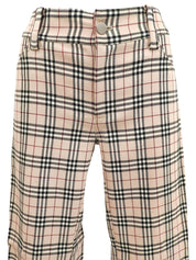 Nova Check Pattern Pants in Beige