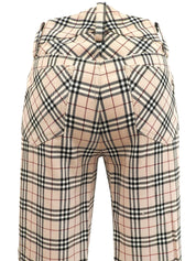 Nova Check Pattern Pants in Beige