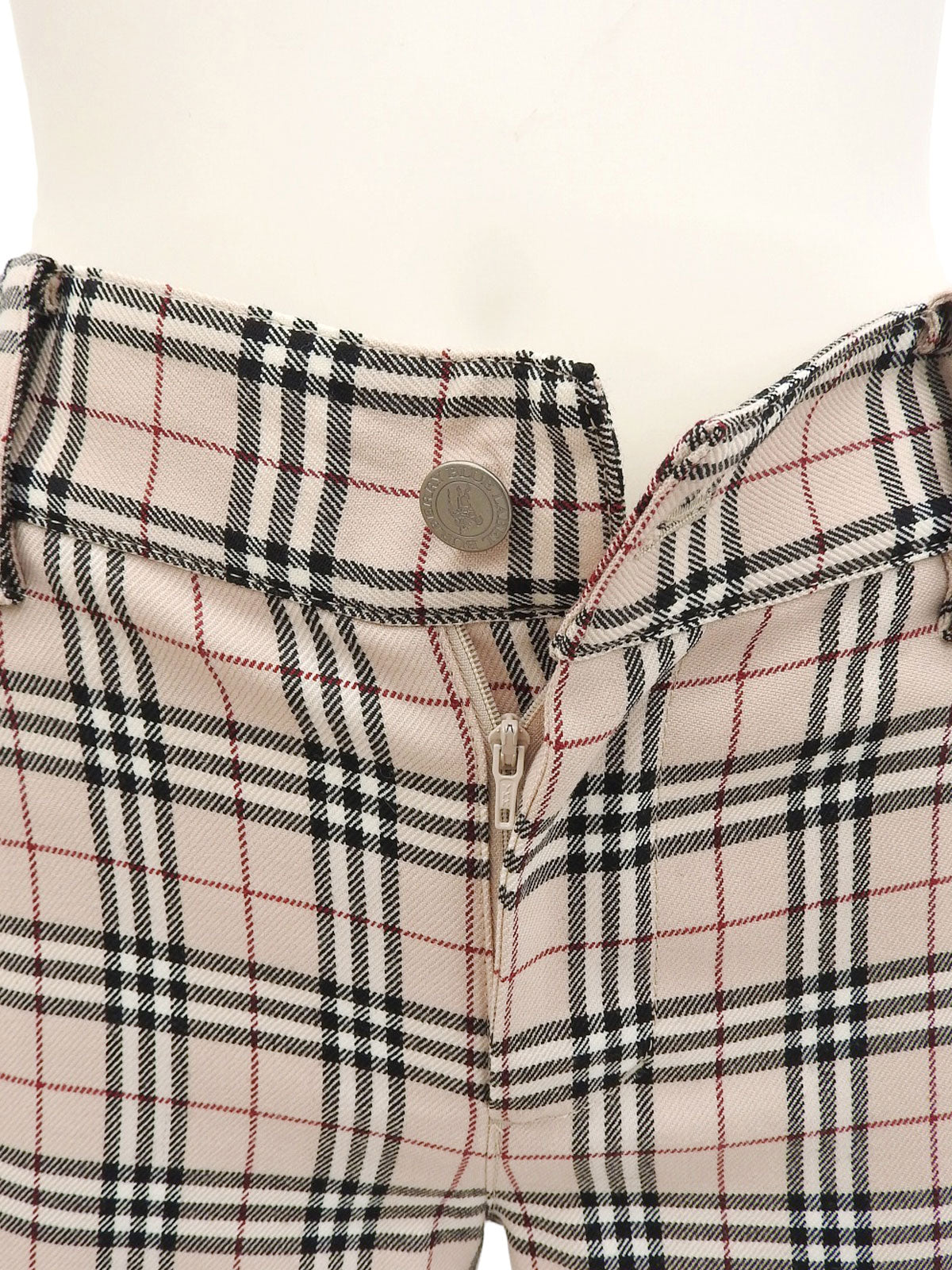 Nova Check Pattern Pants in Beige