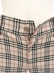 Nova Check Pattern Pants in Beige