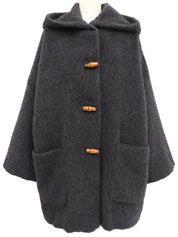 バンブーボタンダッフルコート チャコールグレー