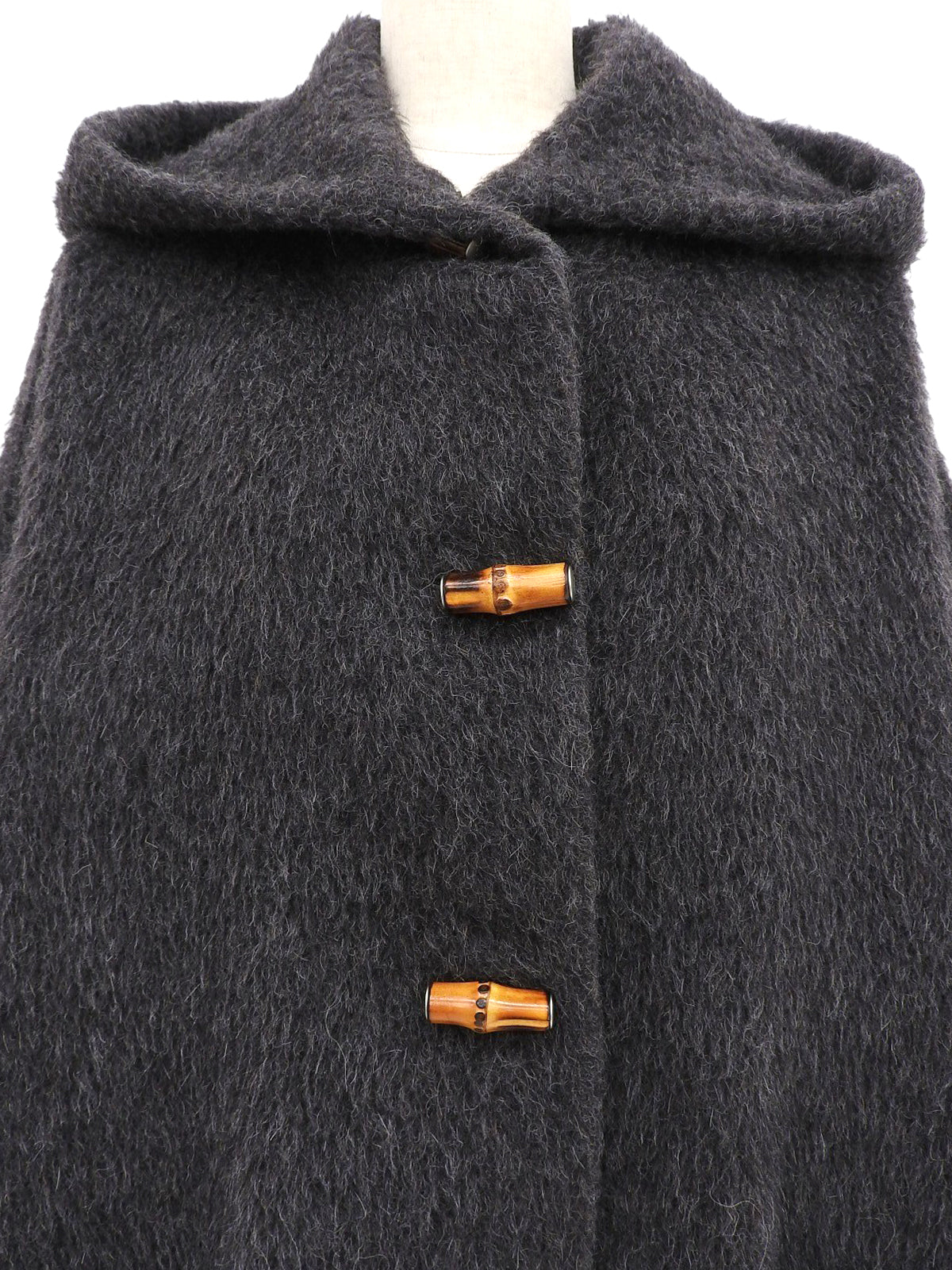 バンブーボタンダッフルコート チャコールグレー