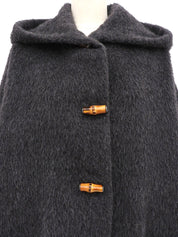 バンブーボタンダッフルコート チャコールグレー