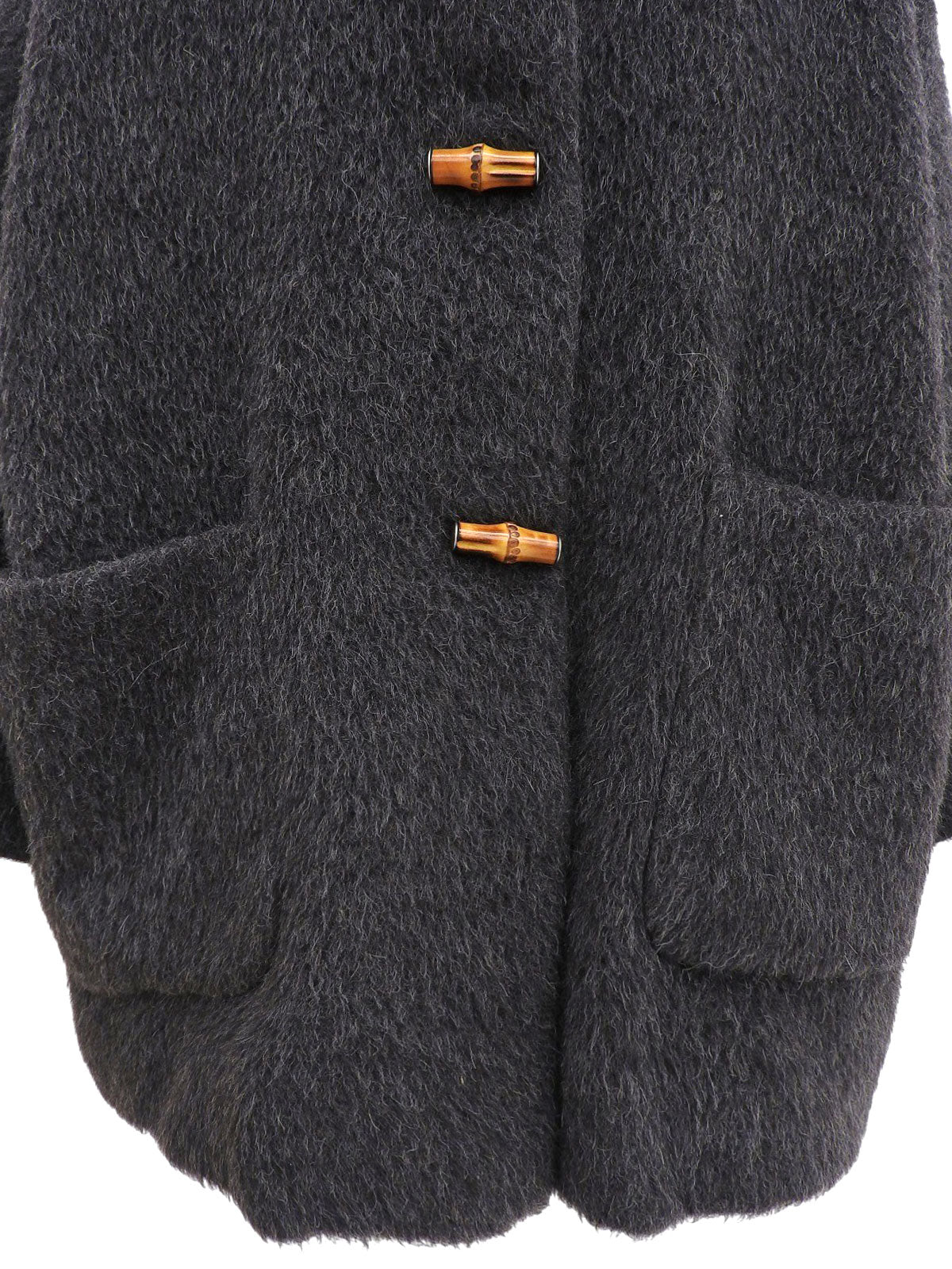 バンブーボタンダッフルコート チャコールグレー